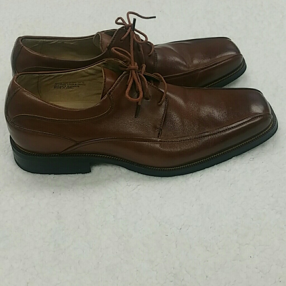 Florsheim Oxford Brown Leather Dress Shoes size 10 3E - Picture 2 of 8